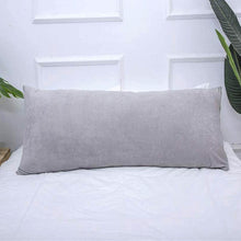Load image into Gallery viewer, Full Size Body Pillow for Side Sleepers with Velour Cover (Gray) - Awesling