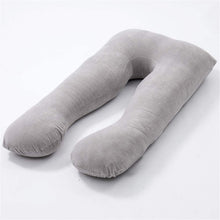 Load image into Gallery viewer, U Shaped Velour Pillowcase, Fit 55”x31” Full Body Pregnancy Pillow - Awesling