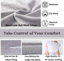 Load image into Gallery viewer, U Shaped Full Body Pregnancy Pillow with Velour Cover (Grey) - Awesling