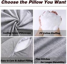 Load image into Gallery viewer, U Shape Full Body Pregnancy Pillow with Jersey Cover (Light Grey) - Awesling