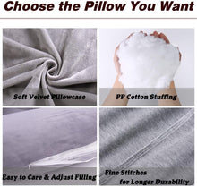 Load image into Gallery viewer, U Shape Full Body Pregnancy Pillow with Velvet Cover (Grey) - Awesling
