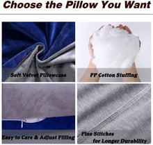 Load image into Gallery viewer, U Shaped Full Body Pregnancy Pillow with Velvet Cover (Blue Grey) - Awesling