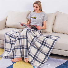 Load image into Gallery viewer, Lightweight Warm Super Soft Sherpa Fleece Wearable Plush Throw Blanket (White) - Awesling