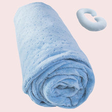 Load image into Gallery viewer, C Shaped Replacement Pillowcase for Pregnancy Pillow with Zipper (Blue) - Awesling