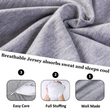 Load image into Gallery viewer, C Shaped Full Body Pregnancy Pillow with Jersey Cover (Gray) - Awesling