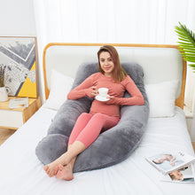 Load image into Gallery viewer, AWESLING 60INCH Extra Large U Shaped Sleeping Pillow with Removable Cover (Dark Grey)