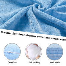 Load image into Gallery viewer, C Shaped Full Body Pregnancy Pillow with Velour Cover (Light Blue) - Awesling